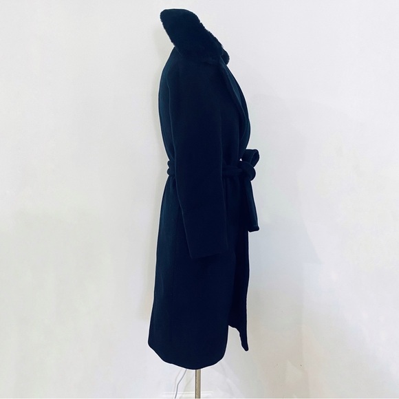 Club Monaco wool blend coat in dark Navy - Picture 4 of 13